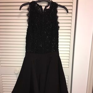 Black Mesh Lace Dress